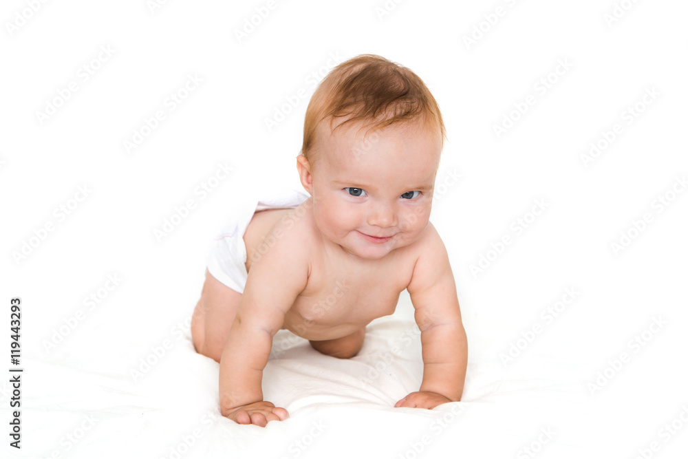 Funny little baby lying down on a blanket . Newborn child relaxing in bed. Nursery for young children. Textile and bedding for kids.
Funny little baby lying down on a blanket . Newborn child relaxing in bed. Nursery for young children. Textile and bedding for kids.