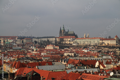 Prague castle from town hall