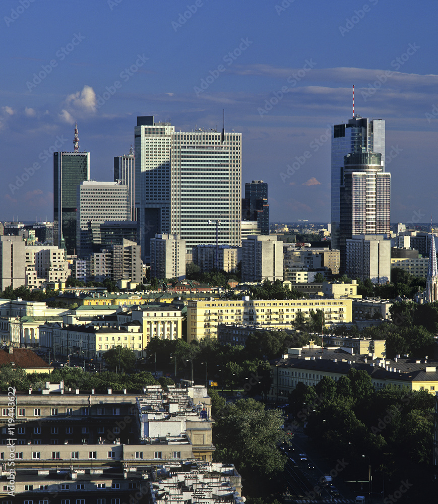 Obraz premium Panorama nowoczesnej Warszawy