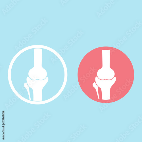 knee bone background flat design