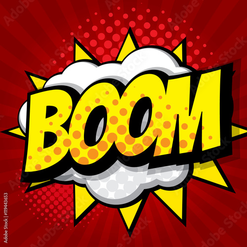 boom pop art, comic book background
