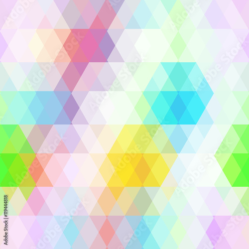 Abstract hipsters seamless pattern with bright pastel colored rhombus. Geometric background. Vector