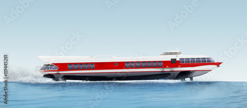 Obraz na plátně Illustration of hydrofoil running