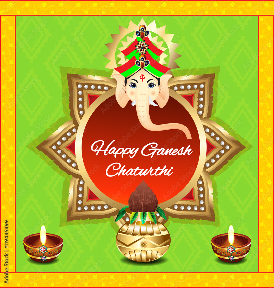 happy ganesh chaturthi background Stock Vector | Adobe Stock