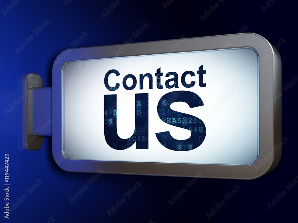 Marketing concept: Contact Us on billboard background Marketing concept: Contact Us on billboard background