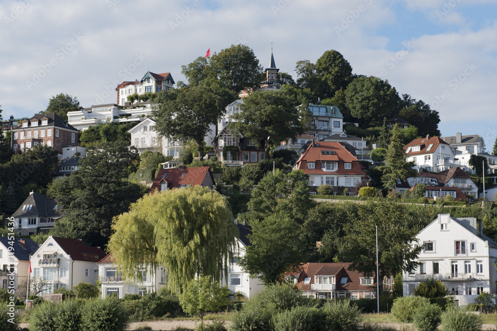 Blankenese Blick von der Elbe