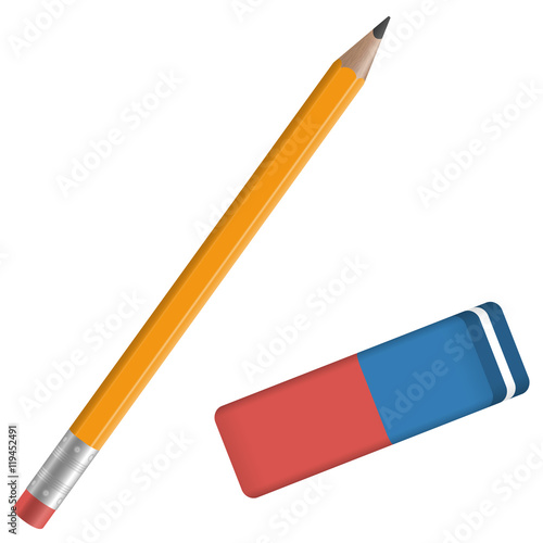 Pencil and eraser