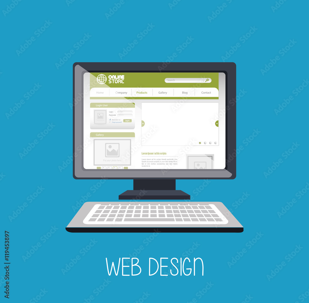 web design online media icon