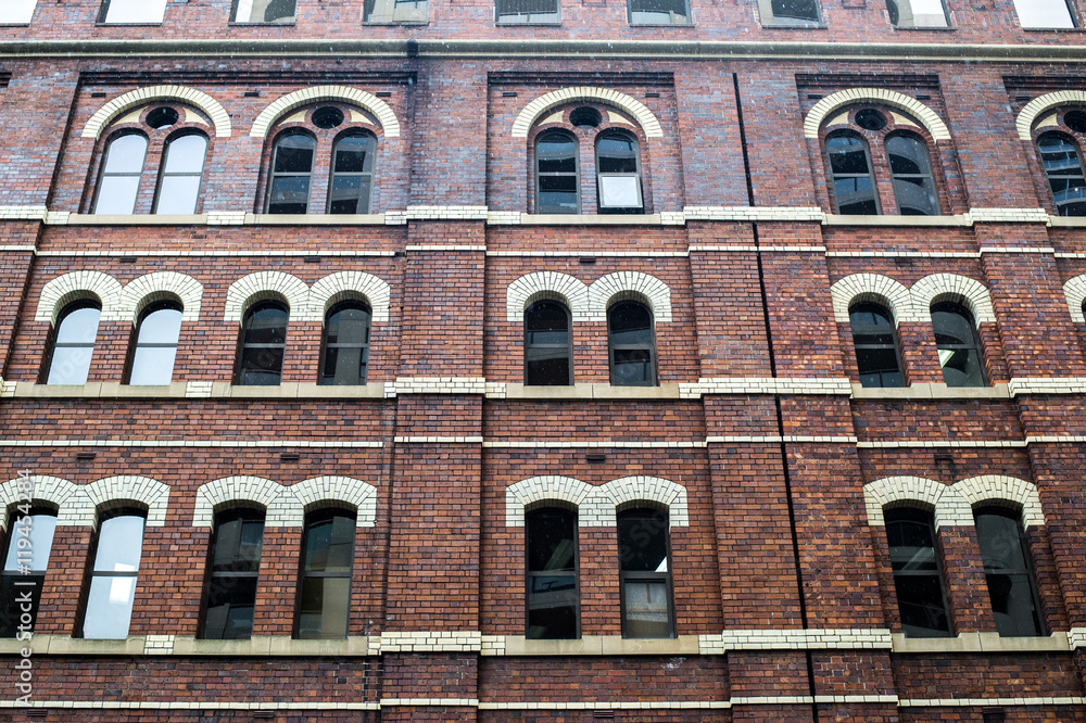 Detail of brick building. Detail of brick building.