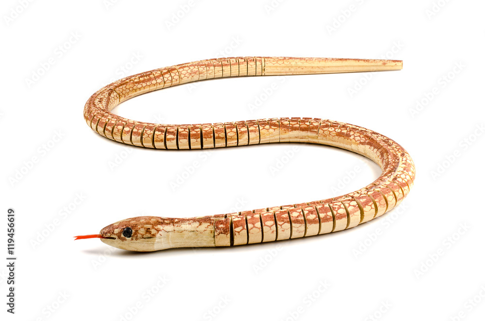Fototapeta premium Snake models made ​​of wood