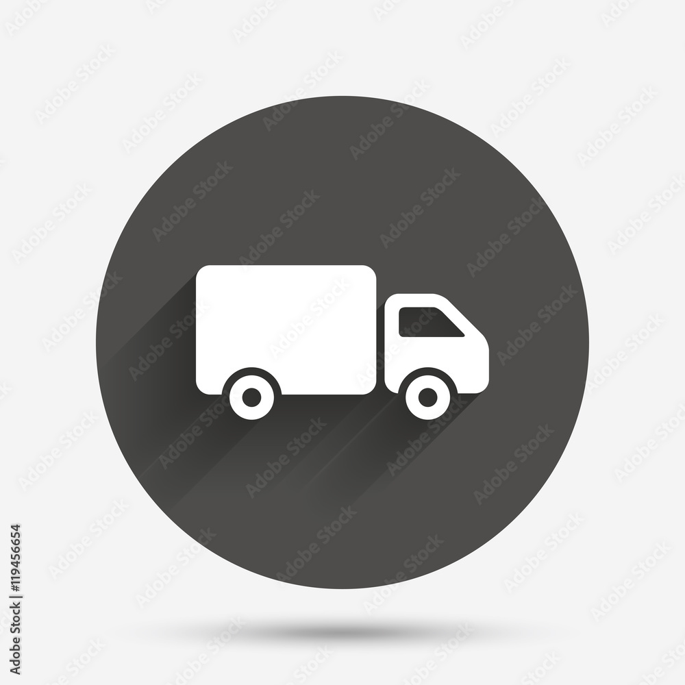 Delivery truck sign icon. Cargo van symbol. Delivery truck sign icon. Cargo van symbol.