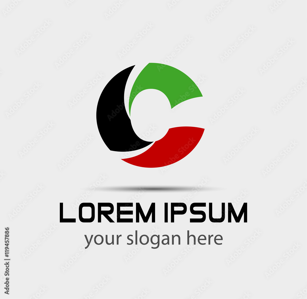 Fototapeta premium Logo C Letter company vector design template 