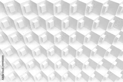 3d White Cubes Background