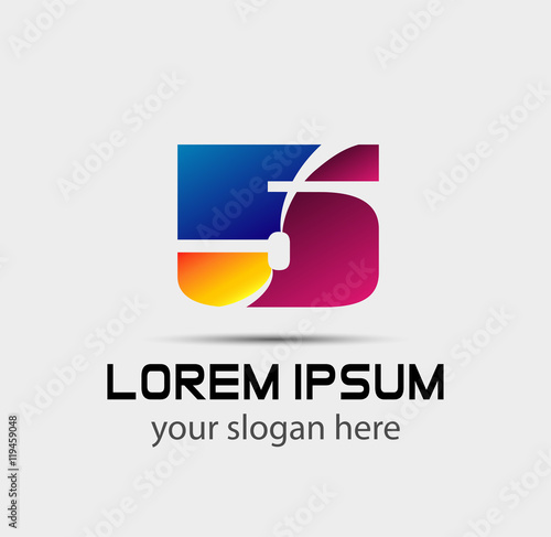 Free Download Logo number 5 vector design template
 - GFXLoad