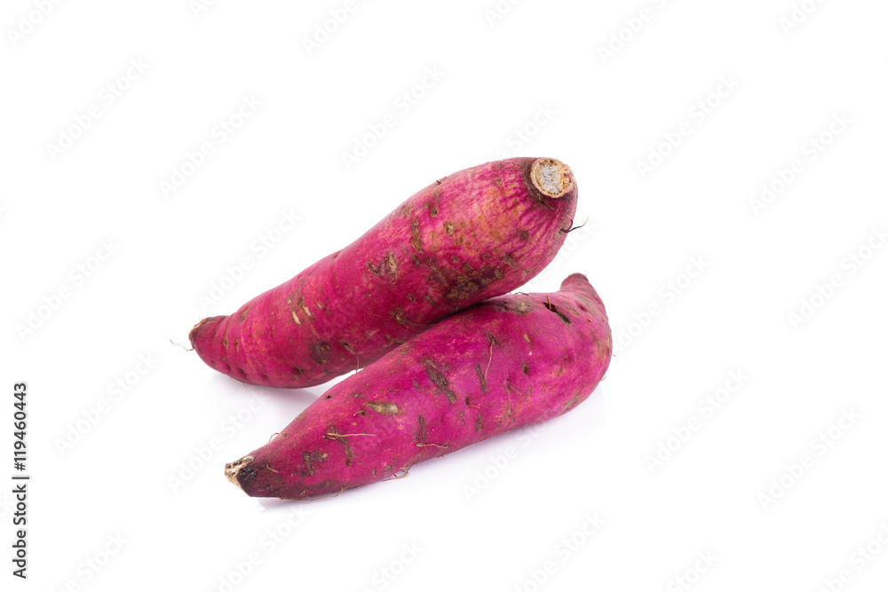Sweet potato on the white background Sweet potato on the white background