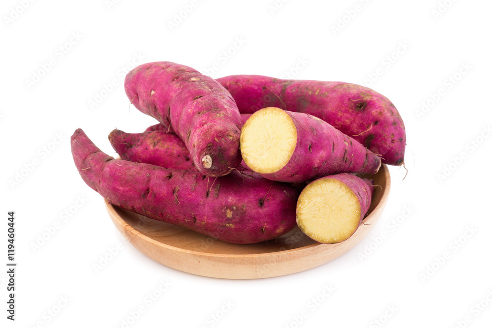 Sweet potato on the white background Sweet potato on the white background