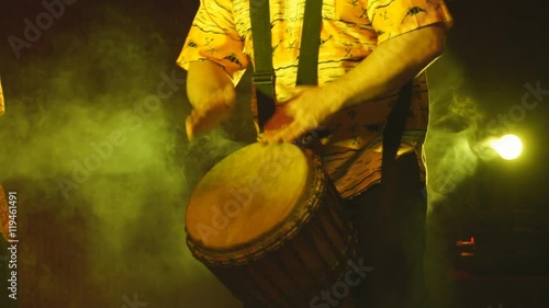 Man playing hand drums