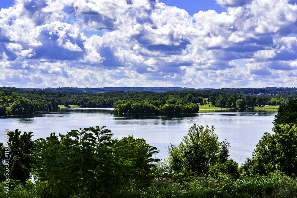 Beautiful Lake Codorus &  blue sky/A beautiful and peaceful landscape photograph from Lake Codorus in Pennsylvania