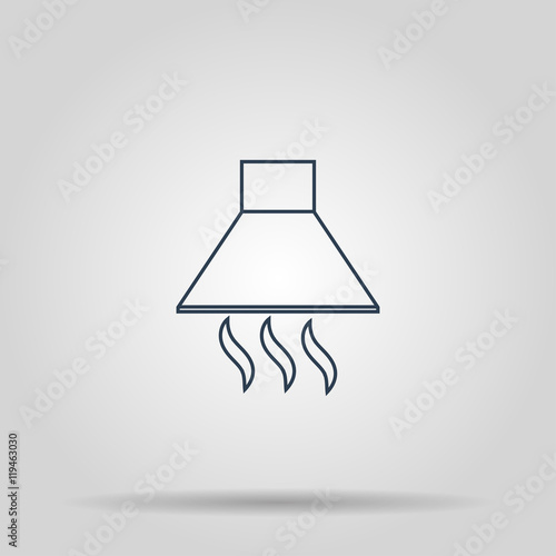 Exhaust hood. Kitchen ventilation. Concept illustration for design
