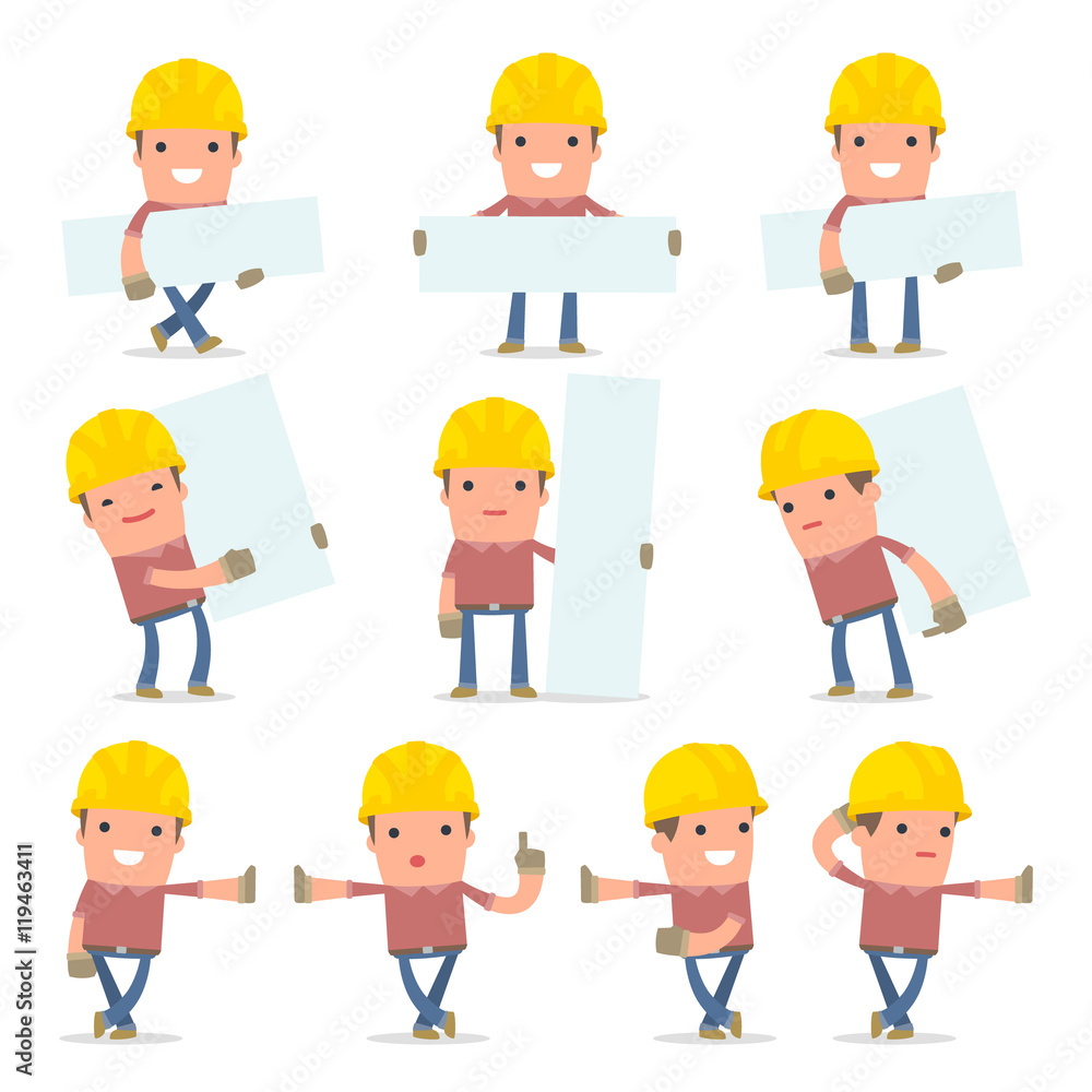 Set of Smart and Funny Character Builder leaned against the wall Set of Smart and Funny Character Builder leaned against the wall