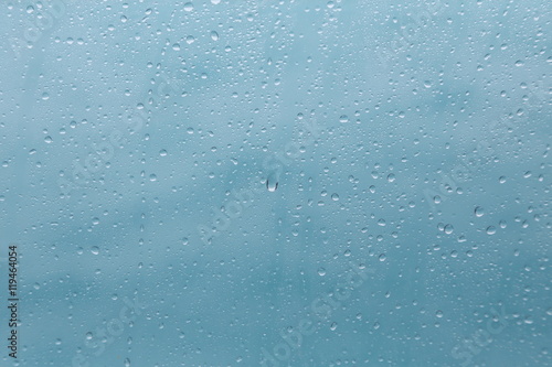 drops of rain on a window glass