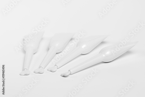 Cosmetic tube isolated on white background with clipping path  