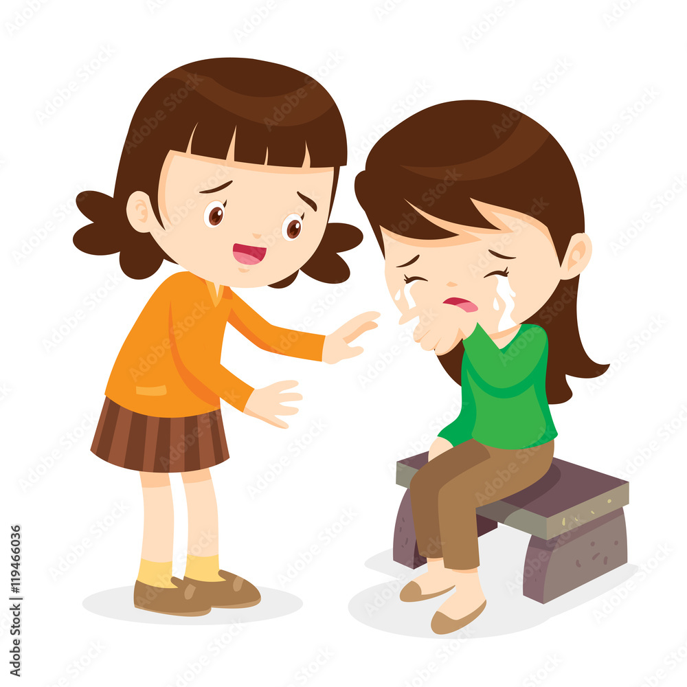 Girl Comforting Her Crying Friend