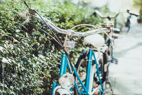 Handlebars and cables of a bicycle