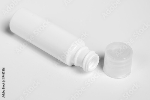 blank packaging cosmetic bottle isolated on white background 