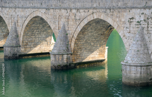 "The Mehmed Pasha Sokolovic Bridge"over Drina river in Visegrad, © Bokica