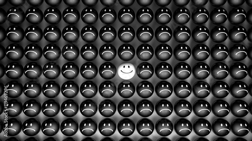 diversity concept happyness sadness 3d illustration © viking75