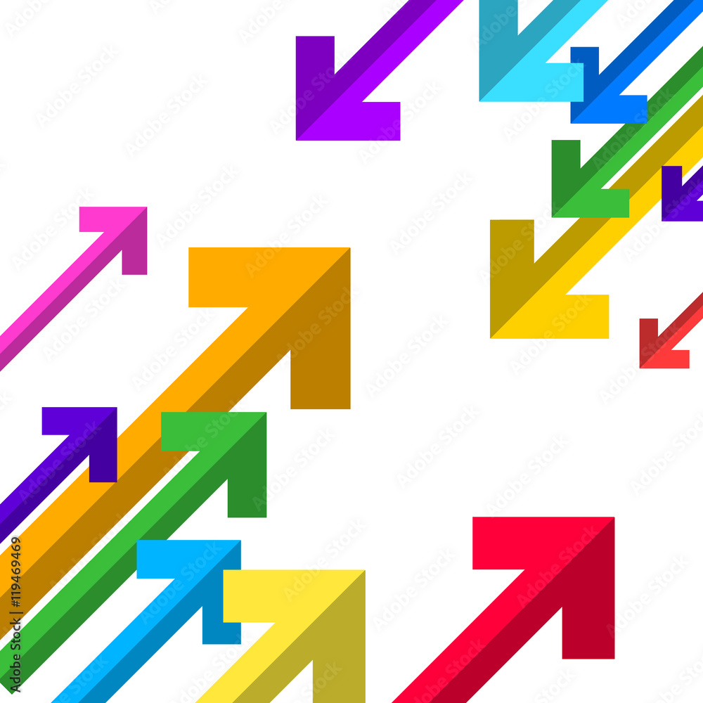 Folded Arrows. Paper Colorful Arrows Background. Folded Arrows. Paper Colorful Arrows Background.