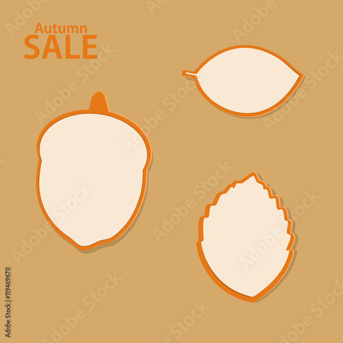 Autumn sale labels collection