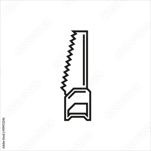 Handsaw vector icon on white background
