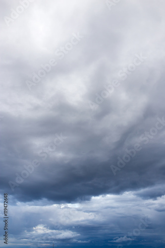 black clouds in the sky as the background