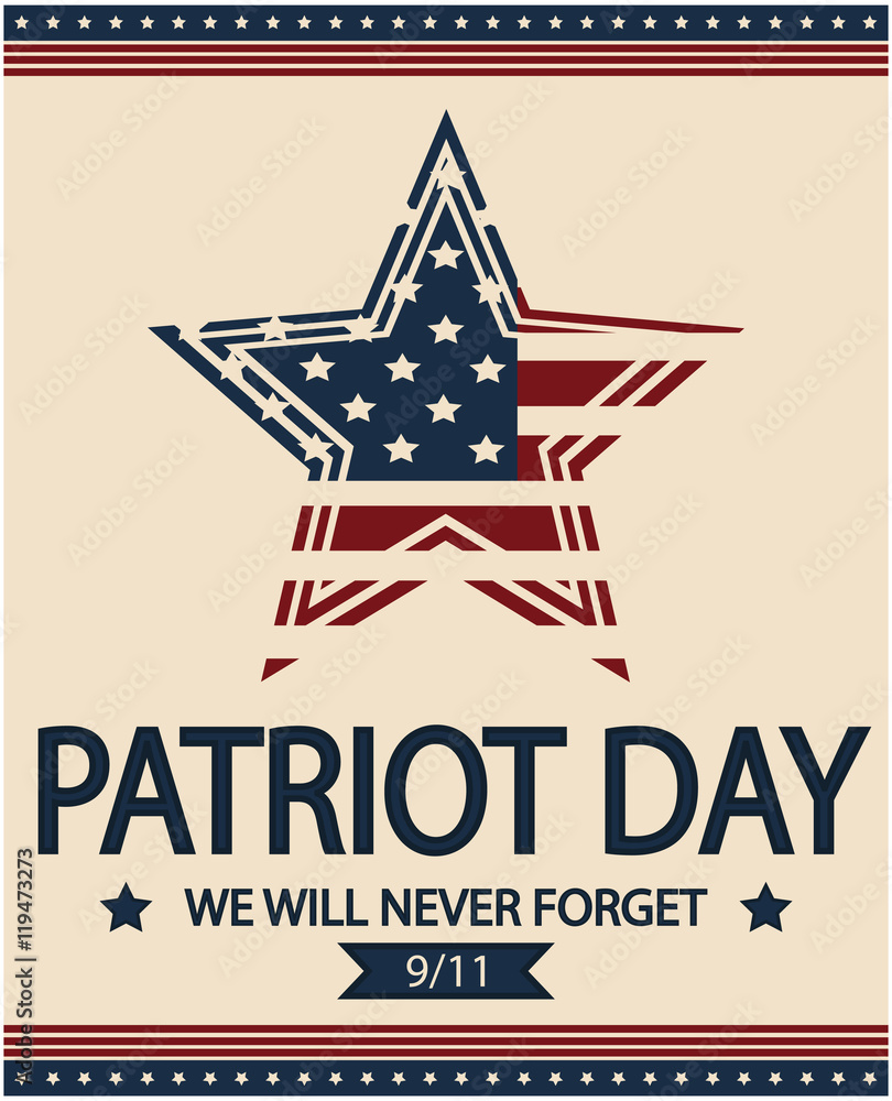 Patriot day card or background. vector illustration.