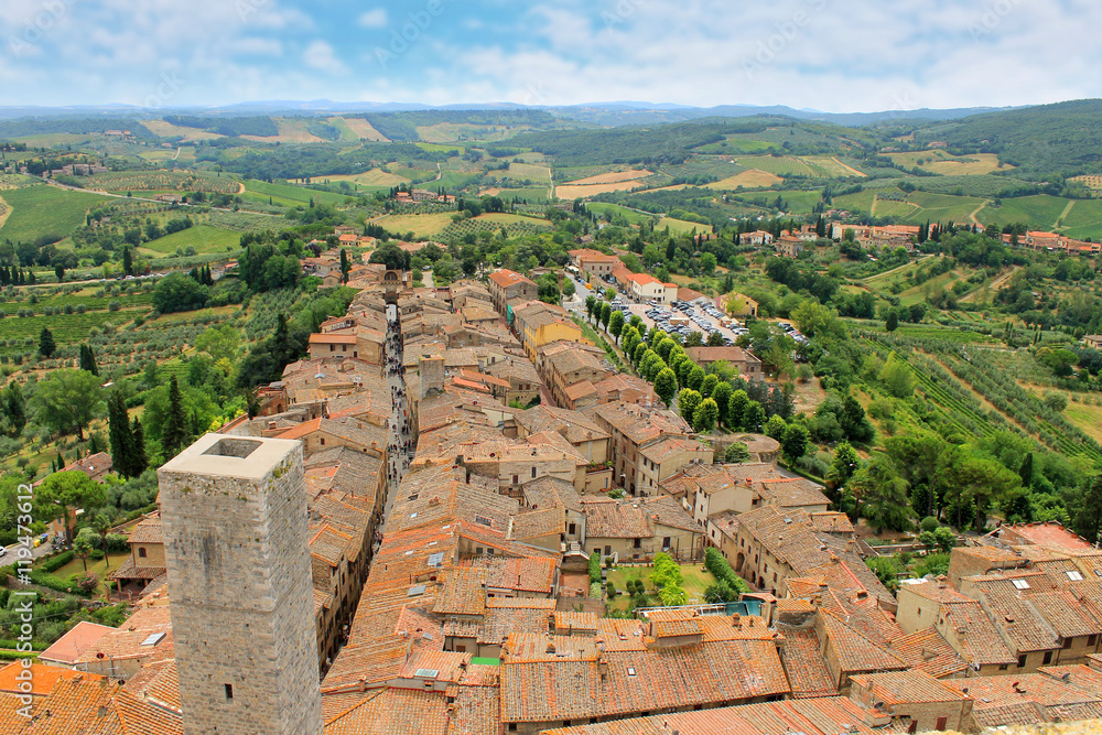 panorama di San Gimignano 