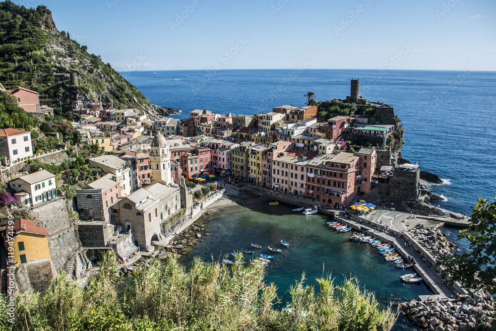 Italy Cinque Terre the five villages at the Italian Riviera Liguria