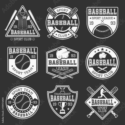 Baseball Monochrome Logos