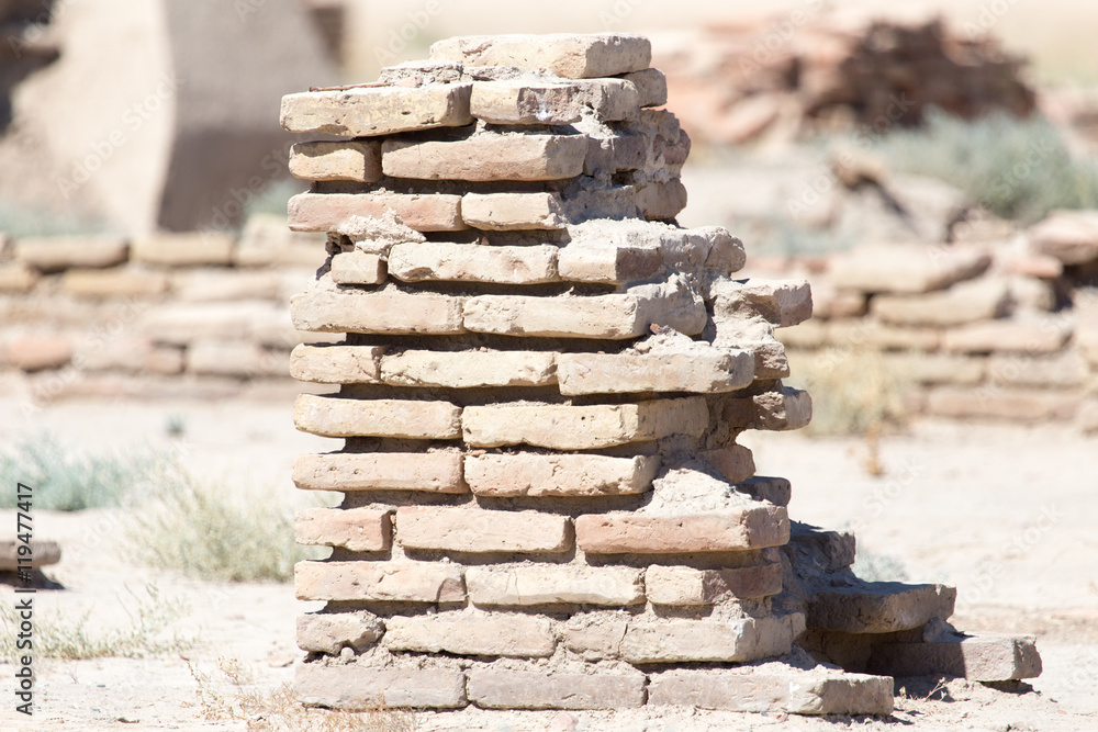 the ruins of the ancient city Sauran, Kazakhstan. the ruins of the ancient city Sauran, Kazakhstan.