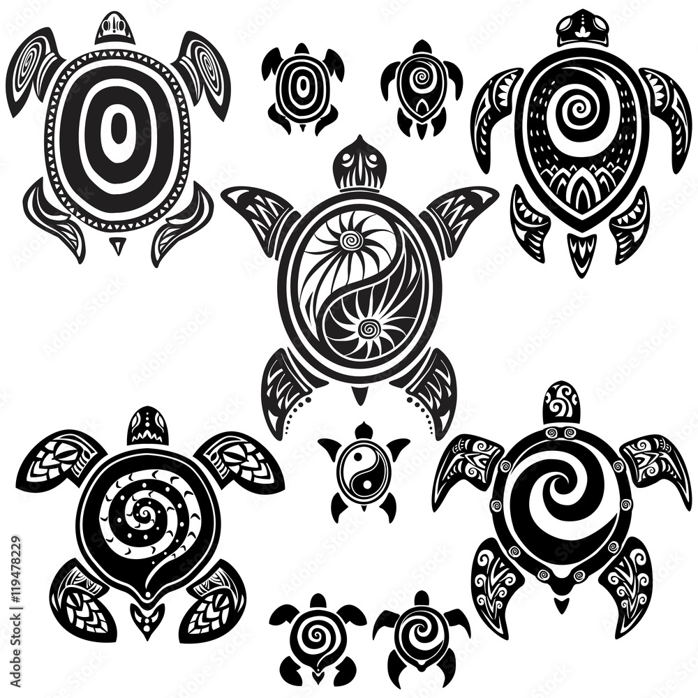 Obraz premium Decorative turtles