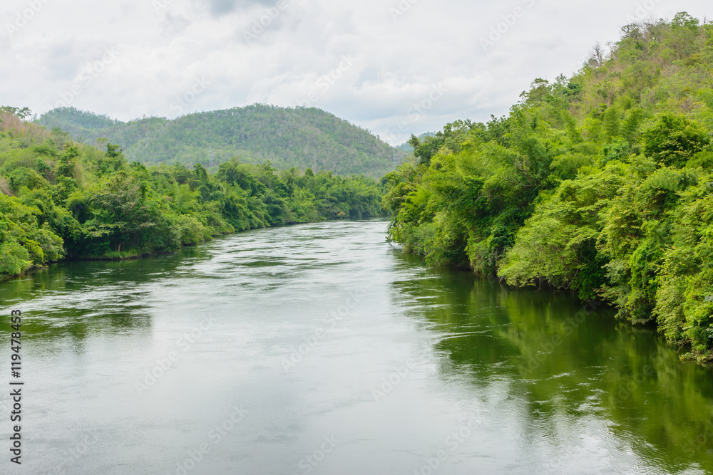 River Kwai background in Thailand