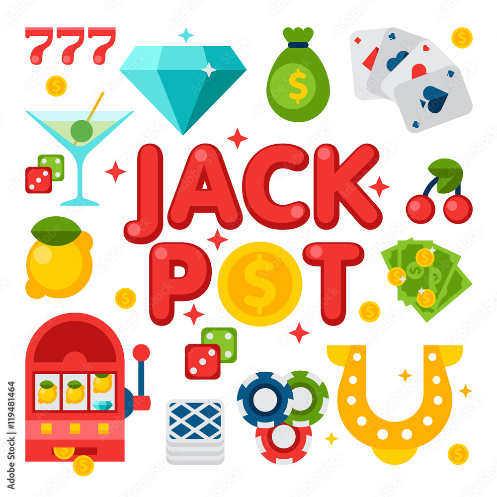 Illustration of Casino in flat style Illustration of Casino in flat style