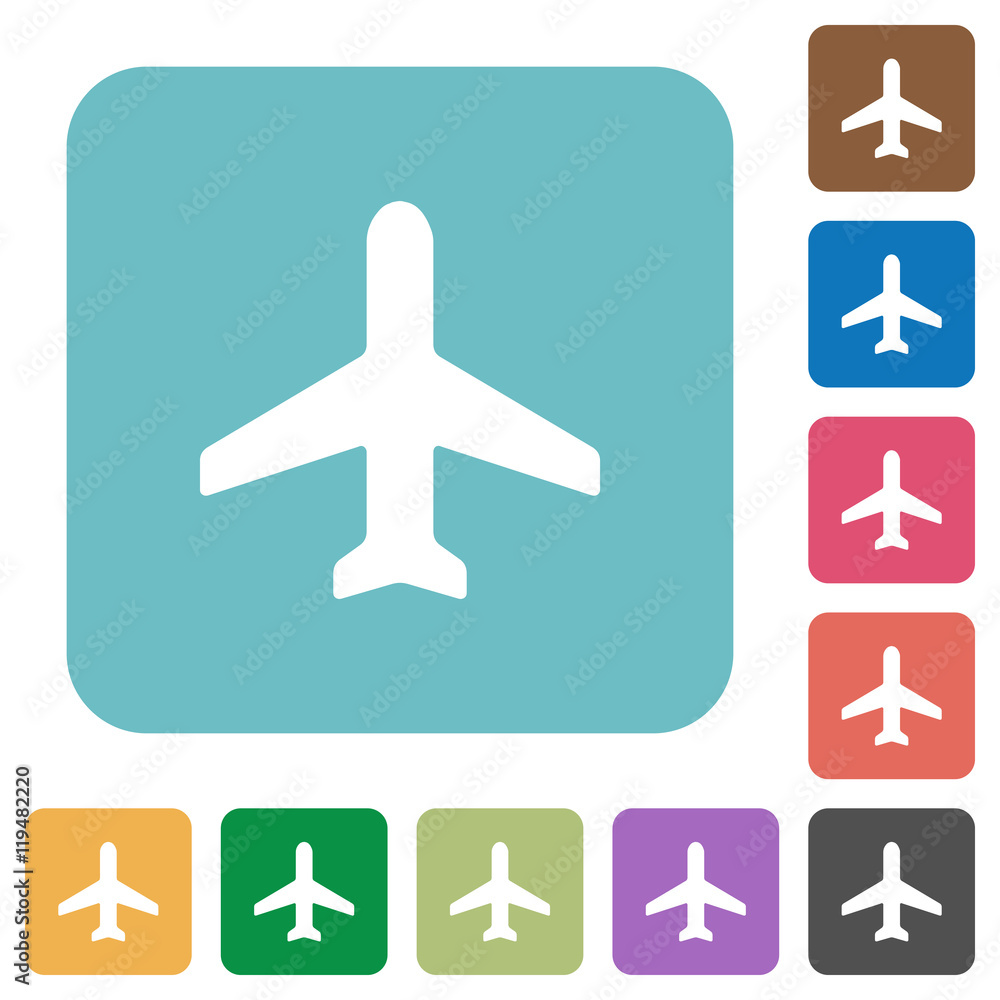 Flat airplane icons Flat airplane icons