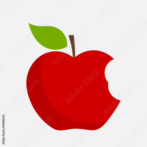Bitten apple vector