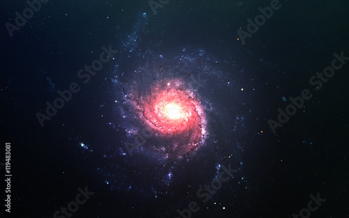 Fototapeta Naklejka Na Ścianę i Meble -  Abstract scientific background - planets in space, nebula and stars. Elements of this image furnished by NASA nasa.gov