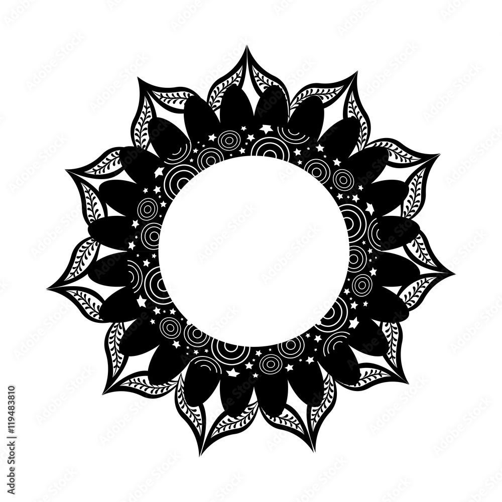 boho floral mandala frame boho floral mandala frame