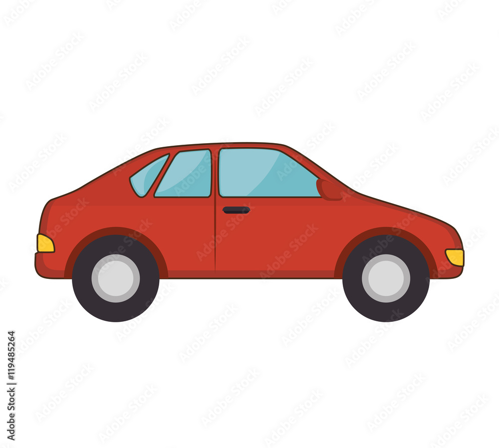 car automobile vehicle transport auto drive vector illustration