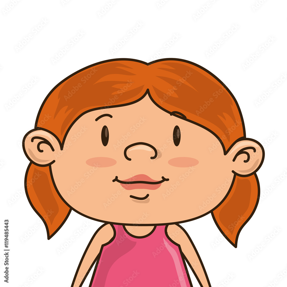 girl smiling happy child kid face cartoon vector illustration girl smiling happy child kid face cartoon vector illustration