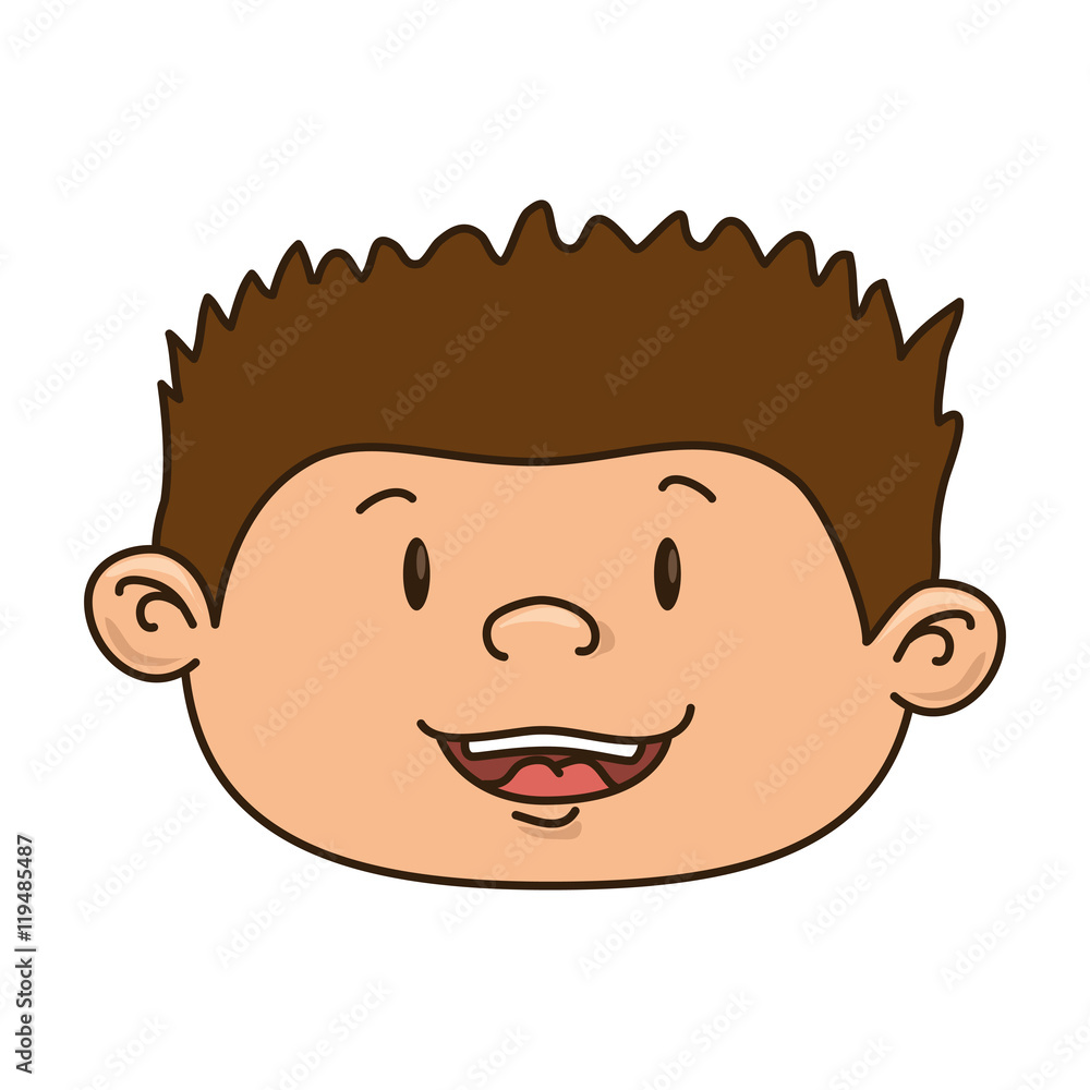 boy smiling happy child kid face cartoon vector illustration boy smiling happy child kid face cartoon vector illustration